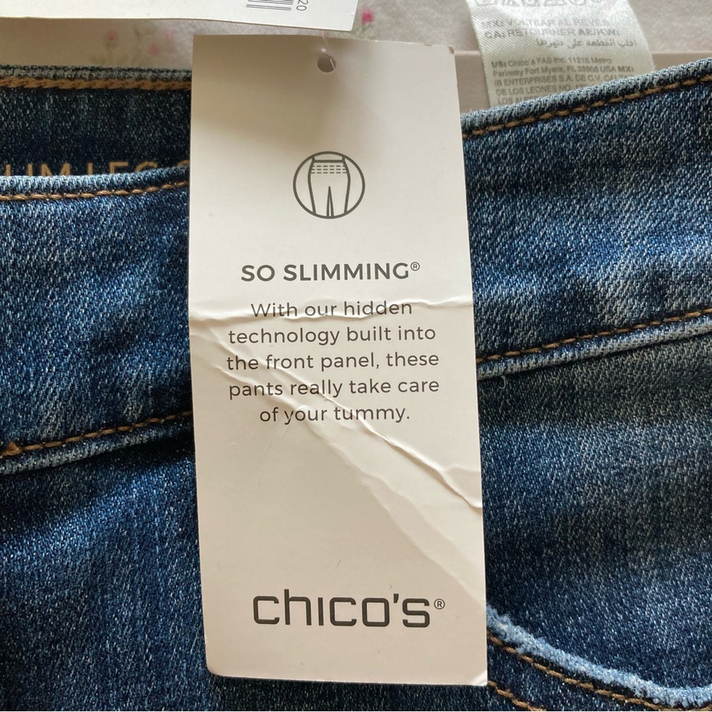 Chico's Girlfriend Slim Leg Crop Denim Jeans | NWT - Picture 7 of 10